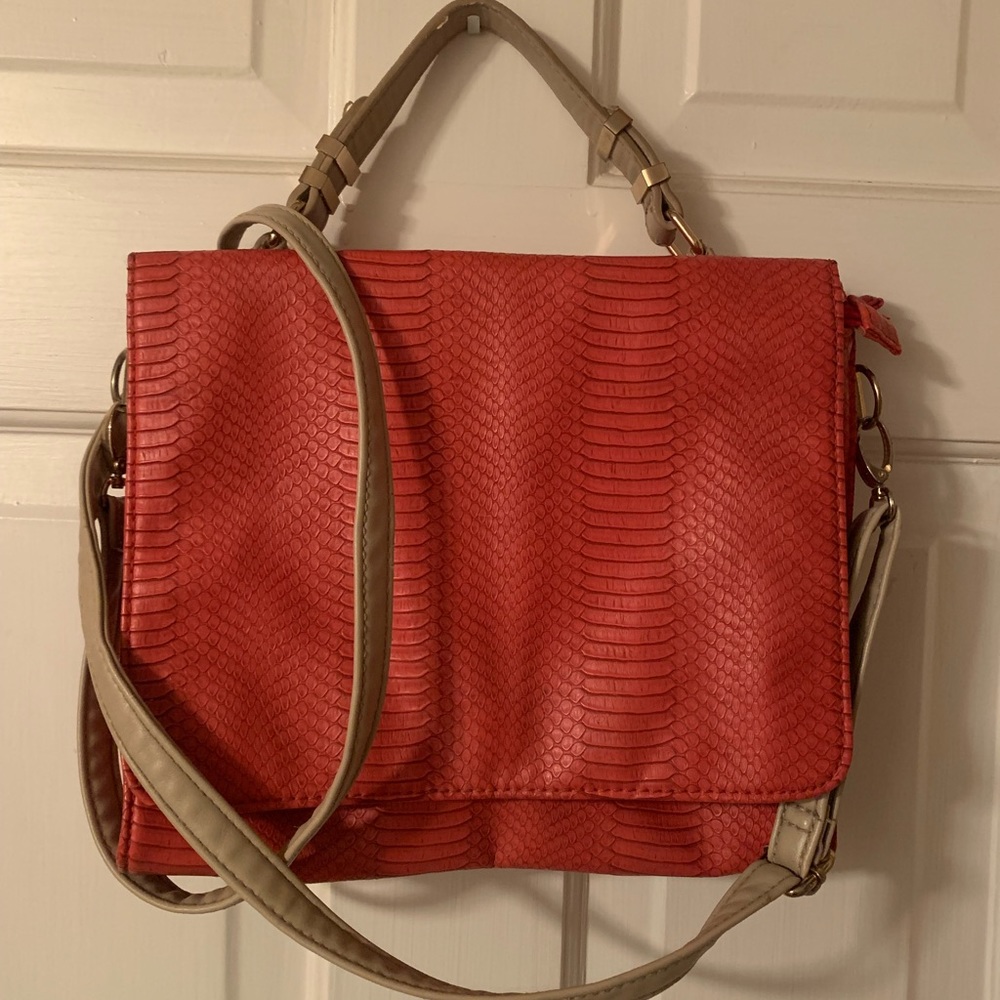 Charming Charlie coral crossbody